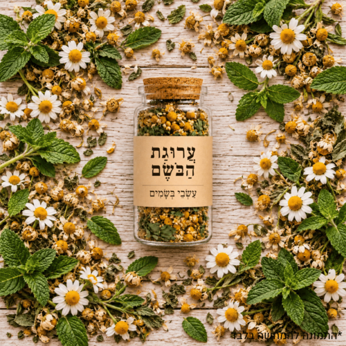 עשבי בשמים עם פיפטה במילוי 100% שמן אתרי טהור | ערוגת הבשם