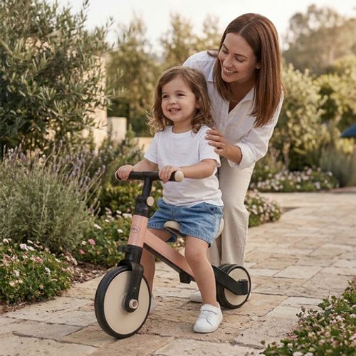 אופניים לילדים שהופכות לאופני איזון ולוסיטי רטרו דגם Velocity Retro Style טוייגי צבע ורוד
