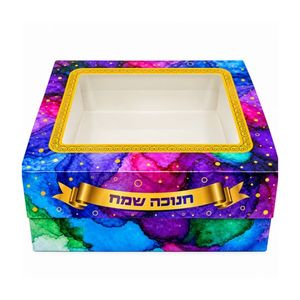 אריזת קרטון חנוכה חלון מולטיקולר 28X26
