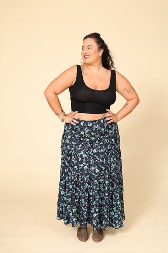 גופיה בטן כתפיות חלק Plus size