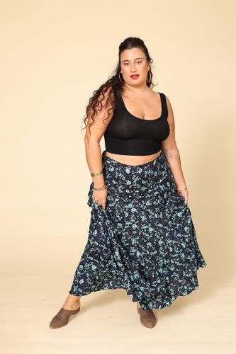 גופיה בטן כתפיות חלק Plus size