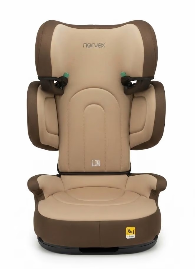 בוסטר גב צר כולל גב מתקפל בתקינה חדש דגם Norvex SlimFix צבע קפה