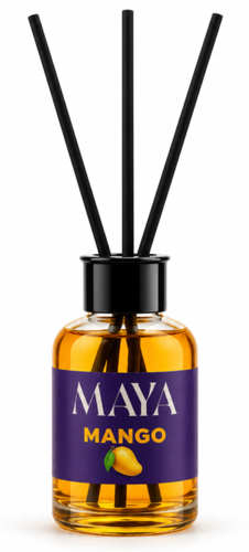 מפיץ ריח יוקרתי עם מקלות MAYA בניחוח מנגו – 110 מ״ל