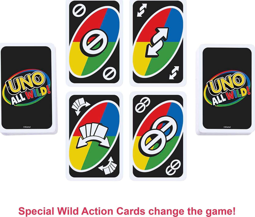 משחק קלפים אסטרטגי אונו UNO מהדורת הכל פרוע ALL WILD!