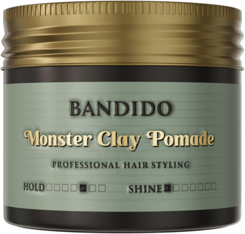 חימר מט לעיצוב שיער BANDIDO Monster Clay Pomade באחיזה חזקה – ‏125 מ״ל