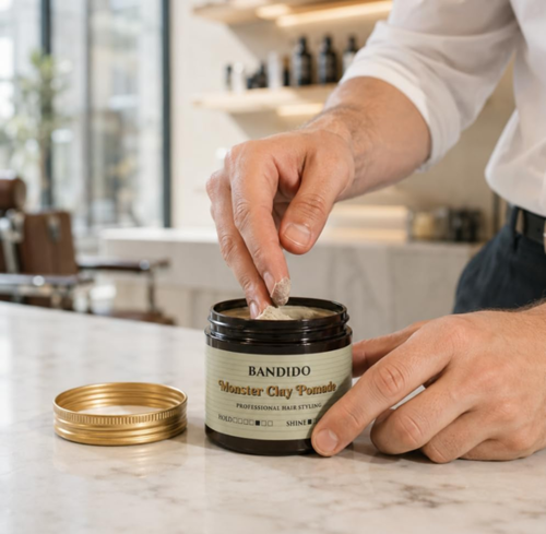 חימר מט לעיצוב שיער BANDIDO Monster Clay Pomade באחיזה חזקה – ‏125 מ״ל