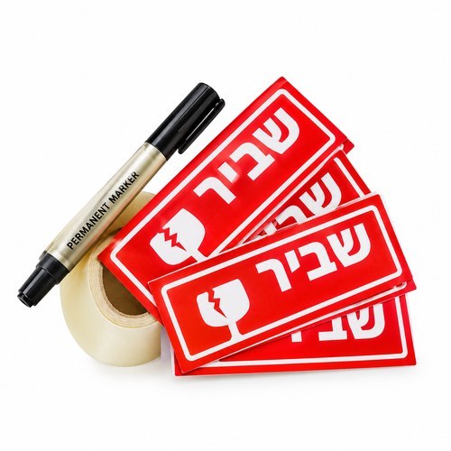מדבקות שביר 10 יח'