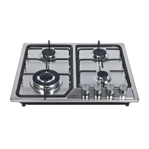 ‏⁧כיריים גז 4 להבות ⁦KRAFT KSS585I⁩ קרפט נירוסטה⁩‏
