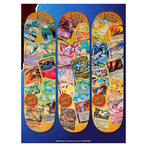 סקייטבורד פוקימון / סנטה קרוז 2026 Pokemon x Santa Cruz Skateboard Pokémon TCG Blind Bag Deck 2026