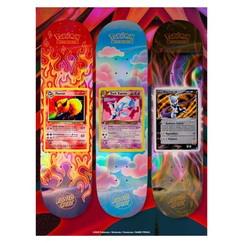 סקייטבורד פוקימון / סנטה קרוז 2026 Pokemon x Santa Cruz Skateboard Pokémon TCG Blind Bag Deck 2026