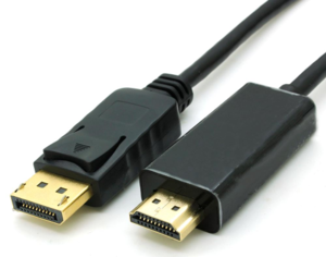 כבל DISPLAYPORT - HDMI באורך 3 מטר, תומך אודיו ו-4K@30HZ