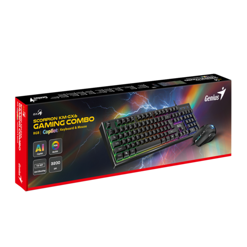  סט מקלדת ועכבר גיימינג GENIUS SCORPION KM-GX6 