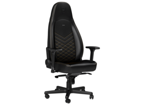 כיסא גיימינג NOBLECHAIRS ICON BLACK/GOLD בצבע שחור/זהב NBL-ICN-PU-GOL