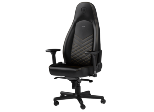 כיסא גיימינג NOBLECHAIRS ICON BLACK/GOLD בצבע שחור/זהב NBL-ICN-PU-GOL