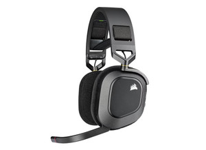 אוזניות קשת אלחוטיות לגיימינג HS80 RGB WIRELESS PREMIUM צבע שחור CORSAIR