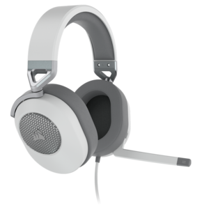 אוזניות גיימינג CORSAIR HS65 SURROUND 7.1 – לבן