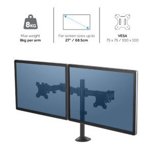זרוע למסך Fellows Reflex Dual Monitor Arms DEE8502601