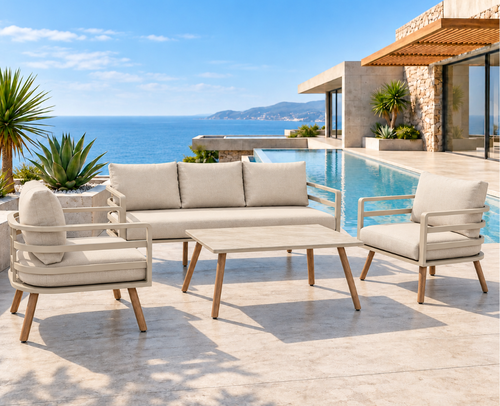 פינת ישיבה מאלומיניום דגם מוניקה ARAVA