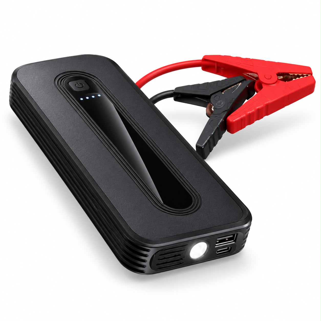 בוסטר התנעה לרכב SAKAL SK-10 – סוללת 8000mAh זרם שיא 800A עם פנס ומטען נייד