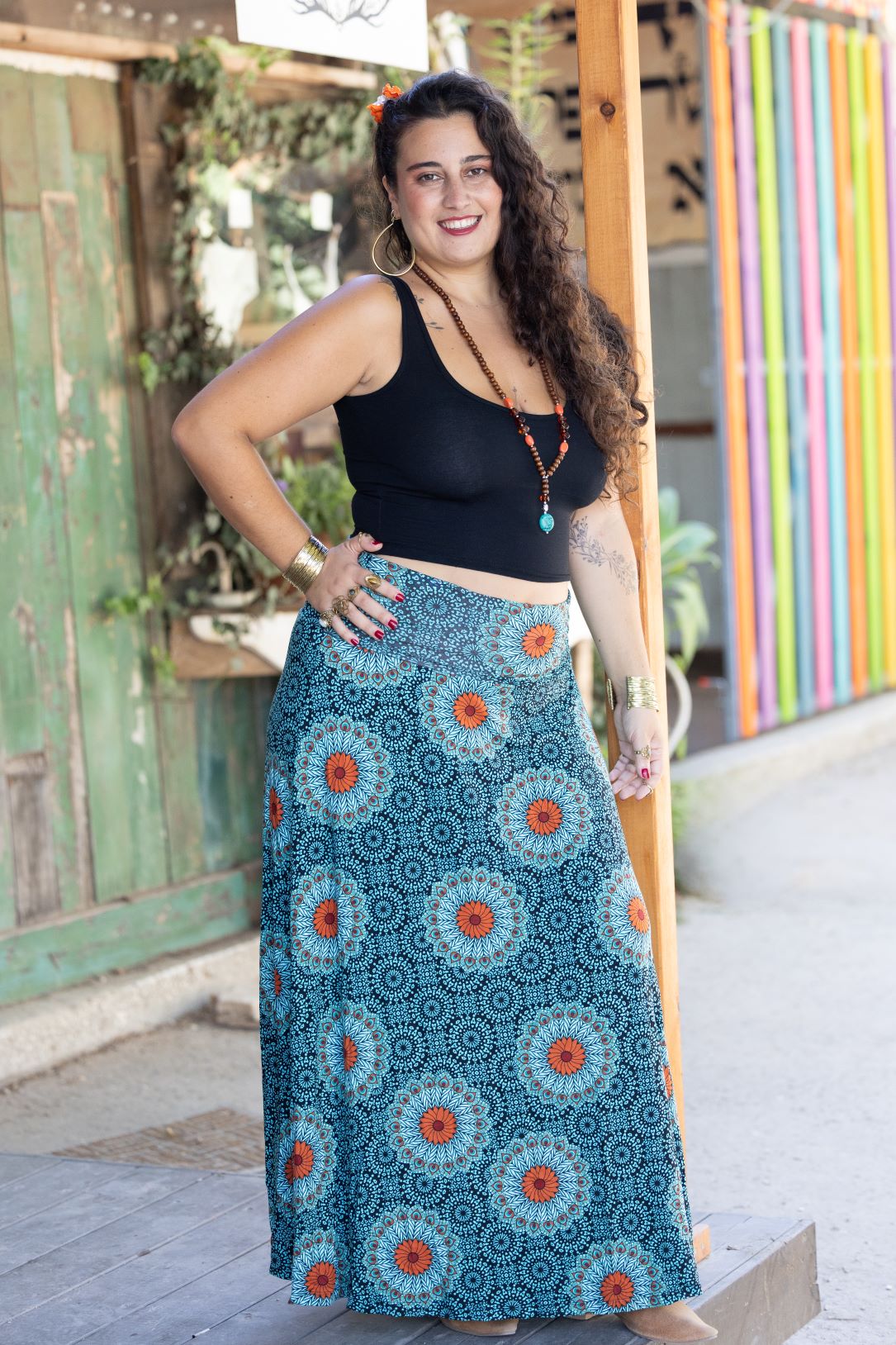 גופיה בטן כתפיות חלק Plus size