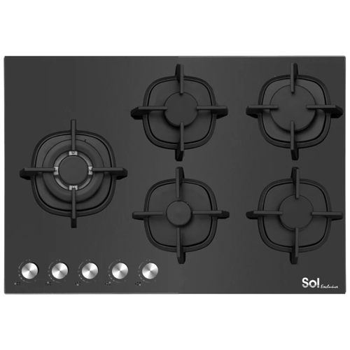 ‏⁧כיריים גז 5 להבות ⁦Sol FQ7GSW874⁩ סול⁩‏