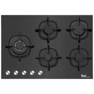 ‏⁧כיריים גז 5 להבות ⁦Sol FQ7GSW874⁩ סול⁩‏