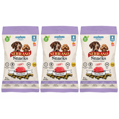 3 חטיף לאילוף ופינוק סראנו serrano בקר 100 גרם