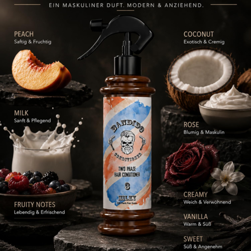 ספריי קונדישינר דו־פאזי ללא שטיפה Milky BANDIDO – ‏350 מ״ל