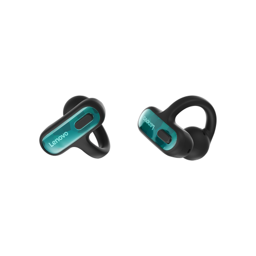 אוזניות Lenovo Open-Ear Clip-on Earbuds X500 Black GXD1U67590 - צבע שחור / ירוק