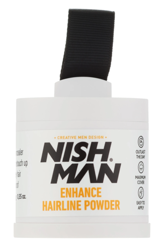 אבקת כיסוי לשיער NISHMAN Hair Concealer Powder Black 10g – לכיסוי שיער לבן ושורשים