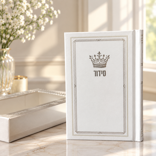 סידור כיס דגם כתר לבן
