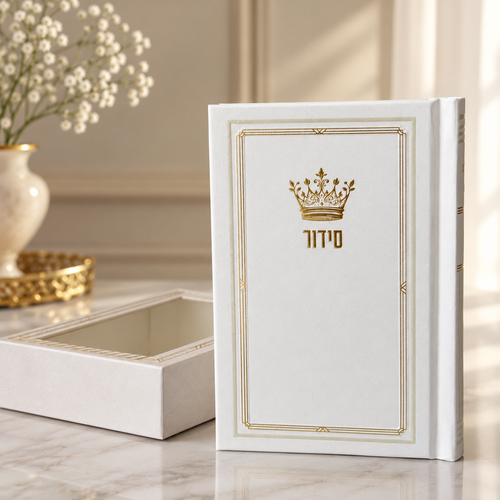 סידור כיס דגם כתר לבן