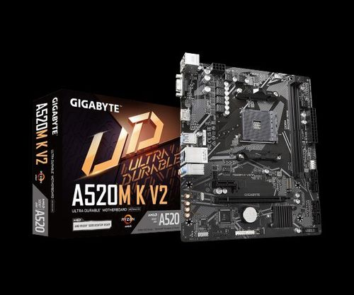 לוח אם Gigabyte AMD A520M K V2 rev 1.1 DDR4 For AM4