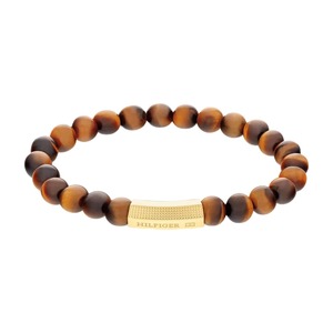צמיד Tommy Hilfiger חרוזי פלדת אל חלד חום מסדרת SS24 Beads