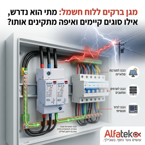 מגן ברקים ללוח חשמל - אלפאטק טכנולוגיות