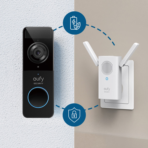 ‏⁧פעמון דלת חכם על סוללה ⁦eufy Security Video Doorbell Slim⁩⁩‏