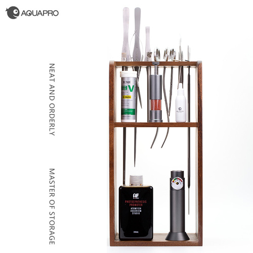 אקווה פרו מעמד עץ אגוז לכלי גיזום AQUAPRO Walnut Tool Holder W-36