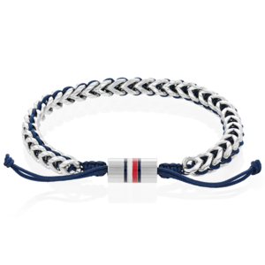 צמיד Tommy Hilfiger מפלדת אל חלד כסף מסדרת Braided 