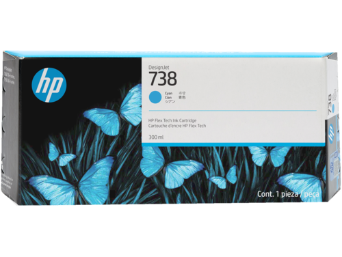 דיו כחול מקורי HP 738 676M6A (300 מ