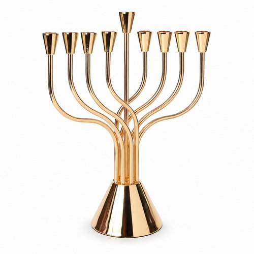 חנוכיה הללו זהב מתכת 
