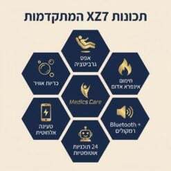  כורסת עיסוי יוקרתית XZ7 לבן-קפה מבית מדיקסקייר 