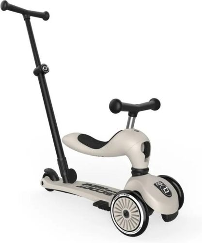 קורקינט רב שלבי 3 ב-1 Scoot and Ride Highwaykick 1 Push and Go - צבע לבן אפרפר Ash
