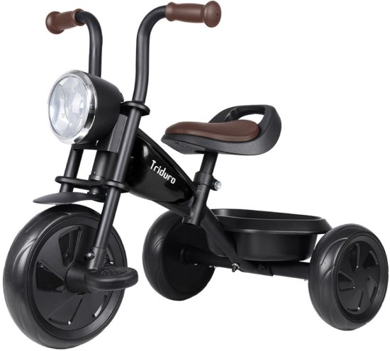 תלת אופן דגם Triduro עם אורות וקולות Qplay - שחור