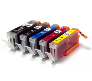 סט ראשי דיו תואמים Canon PGI-550BKXL + CLI-551XL