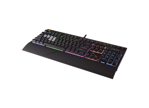 מקלדת גיימינג מכנית שקטה CORSAIR STRAFE RGB CHERRY MX
