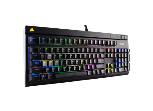 מקלדת גיימינג מכנית שקטה CORSAIR STRAFE RGB CHERRY MX