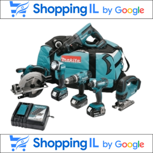 סט 6 כלים 18V נטען כולל 2 סוללות 5AH מבית MAKITA