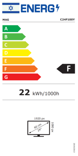 מסך מחשב ‏23.8 ‏אינטש Mag C24F100Y Full HD