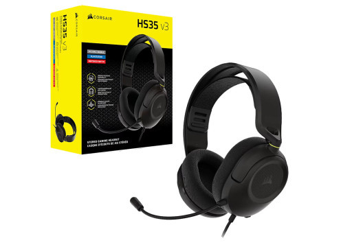 אוזניות  CORSAIR HS35 V3 GAMING HEADSET CARBON CA-9011399-WW