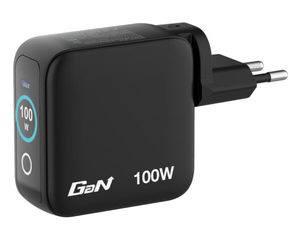 מטען  VERBATIM MINI GAN CHARGER 100W WITH DISPLAY